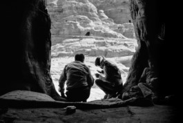 Resting in the caves of Petra, Jordan Viktor Hübner